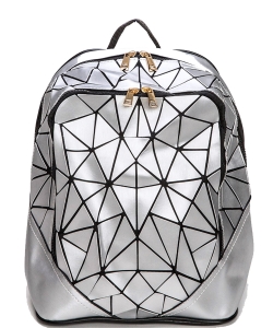 Geo Structure Iconic Backpack 118-1089 SILVER